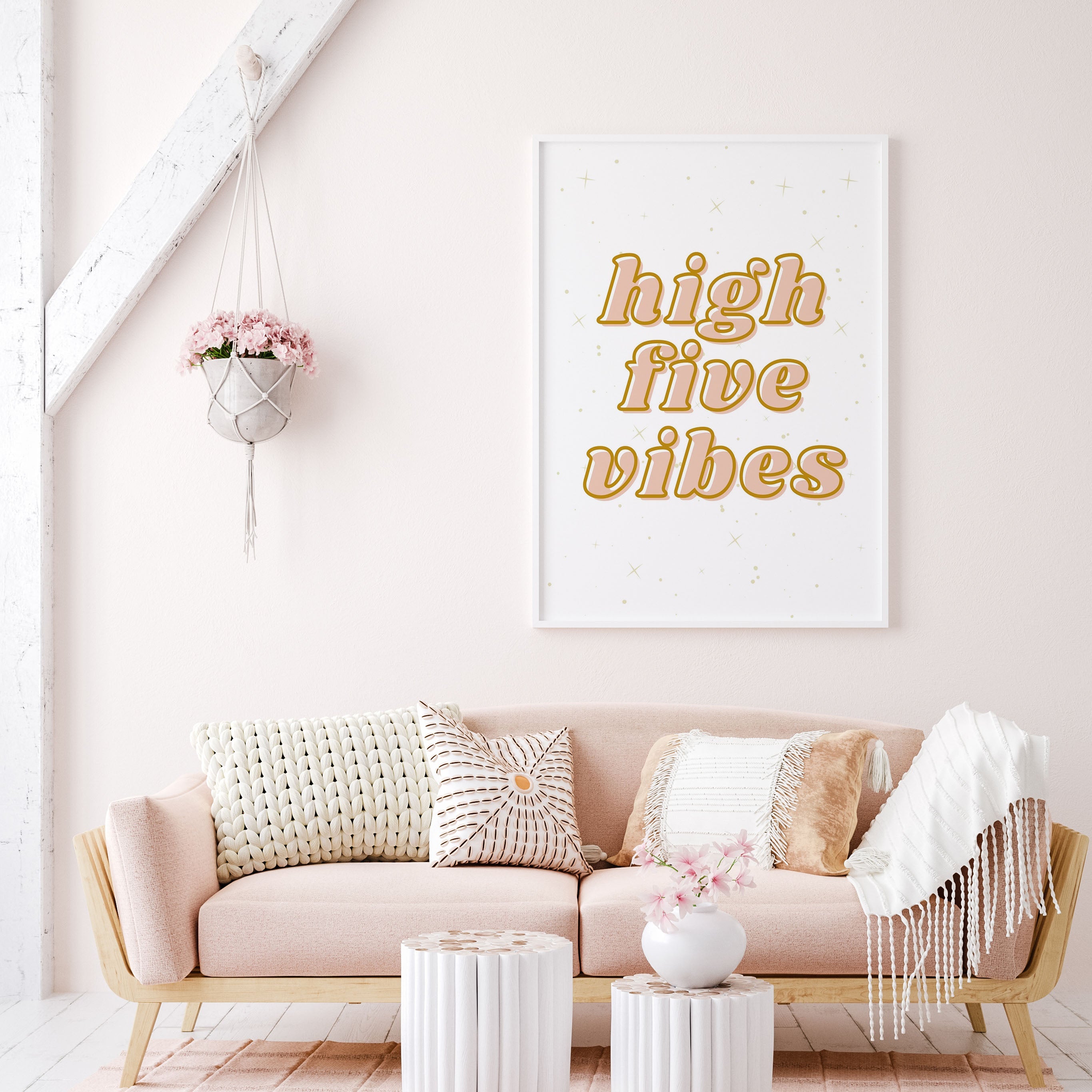 High-Five Vibes | Pink Stars