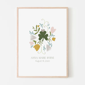 Luck of the Irish Baby | Personalized Nursery Name and Birthday Sign