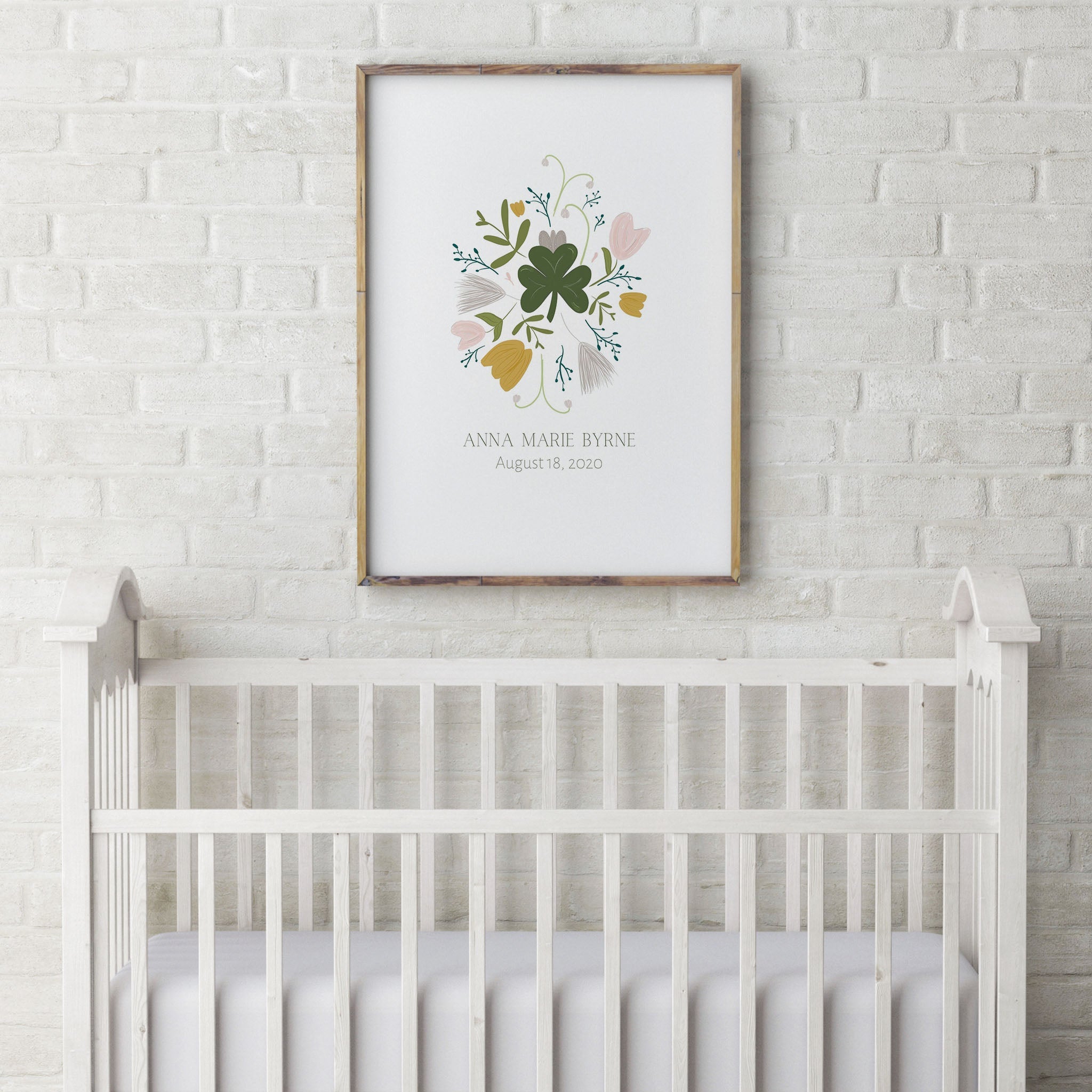 Luck of the Irish Baby | Personalized Nursery Name and Birthday Sign