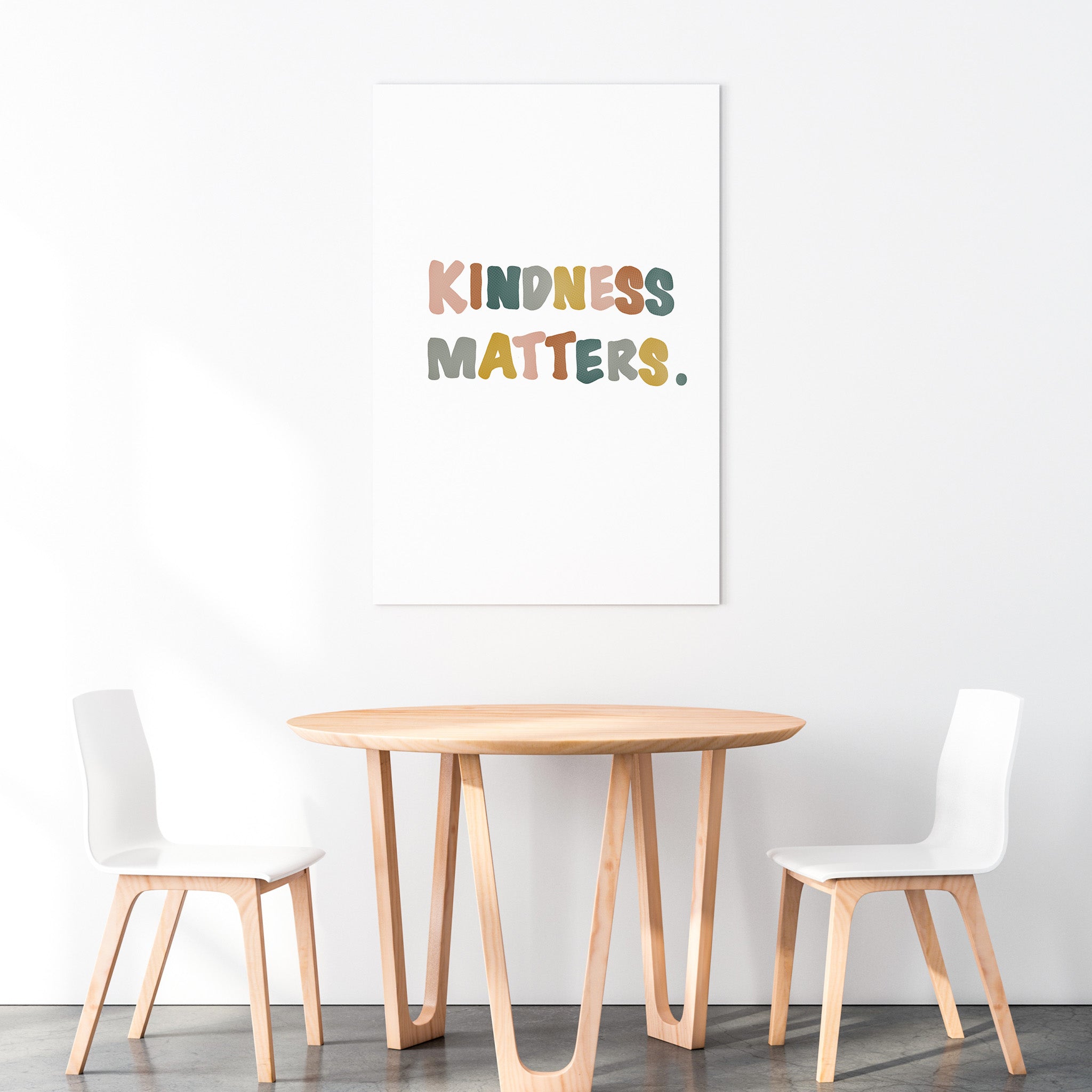 Retro Girls Kindness Matters Art Print