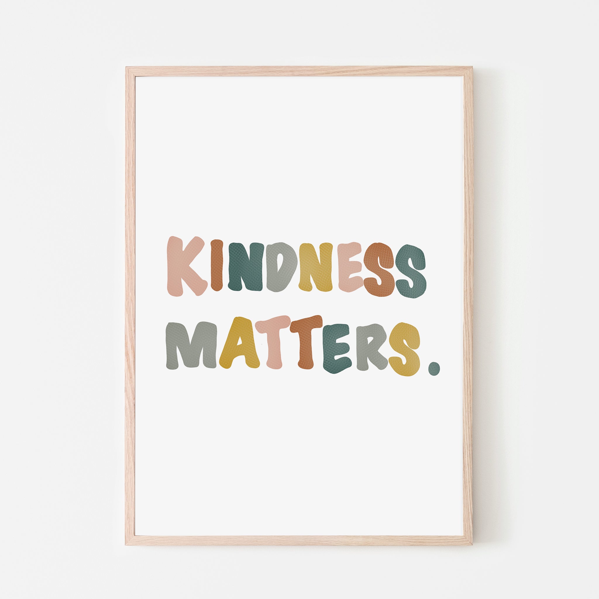 Retro Girls Kindness Matters Art Print