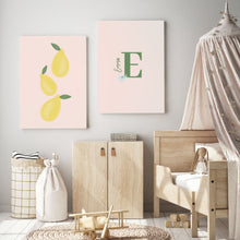 Personalized Leafy Lemons Art Prints