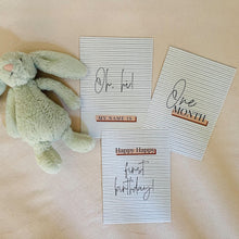 Navy Pinstripes Milestone Cards