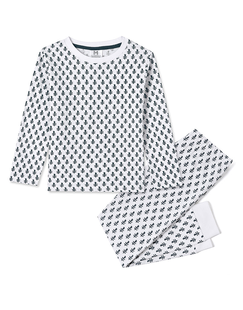 Fort Blue Organic Cotton Knit Wearable Toddler & Big Kid Pj Set