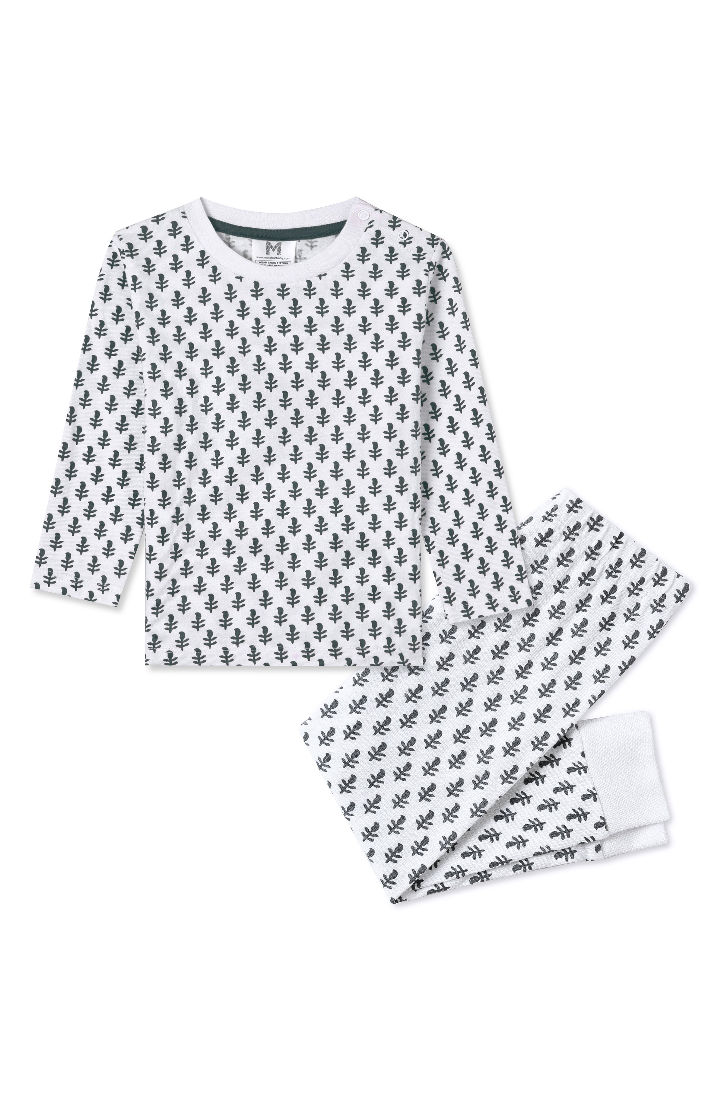 Fort Blue Organic Cotton Knit Wearable Toddler & Big Kid Pj Set