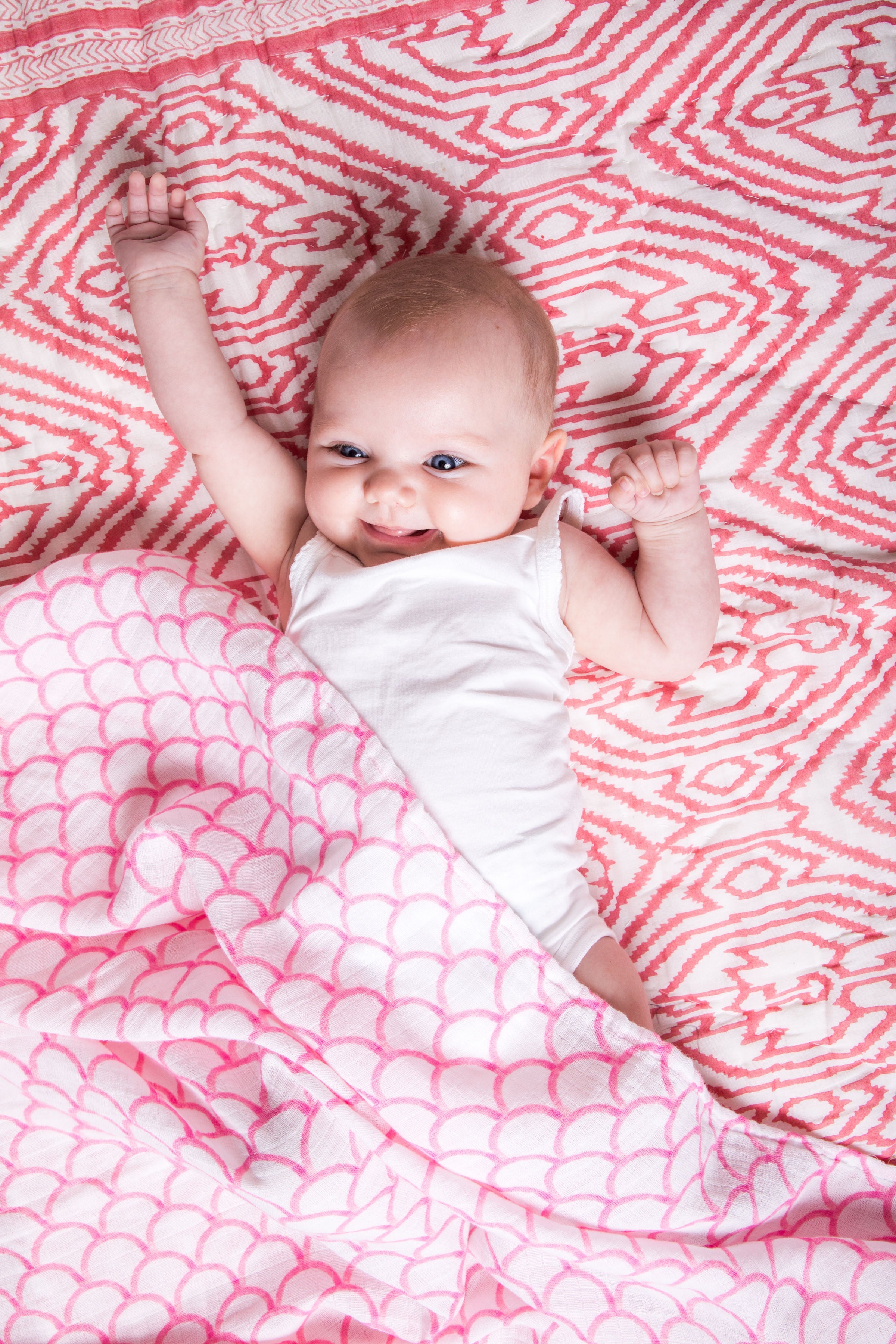 Pink Rainbow Organic Breathable Cotton Baby Swaddle