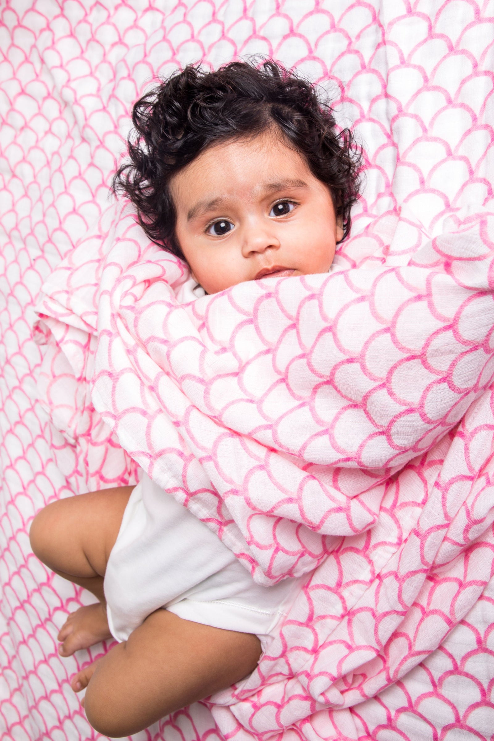 Pink Rainbow Organic Breathable Cotton Baby Swaddle