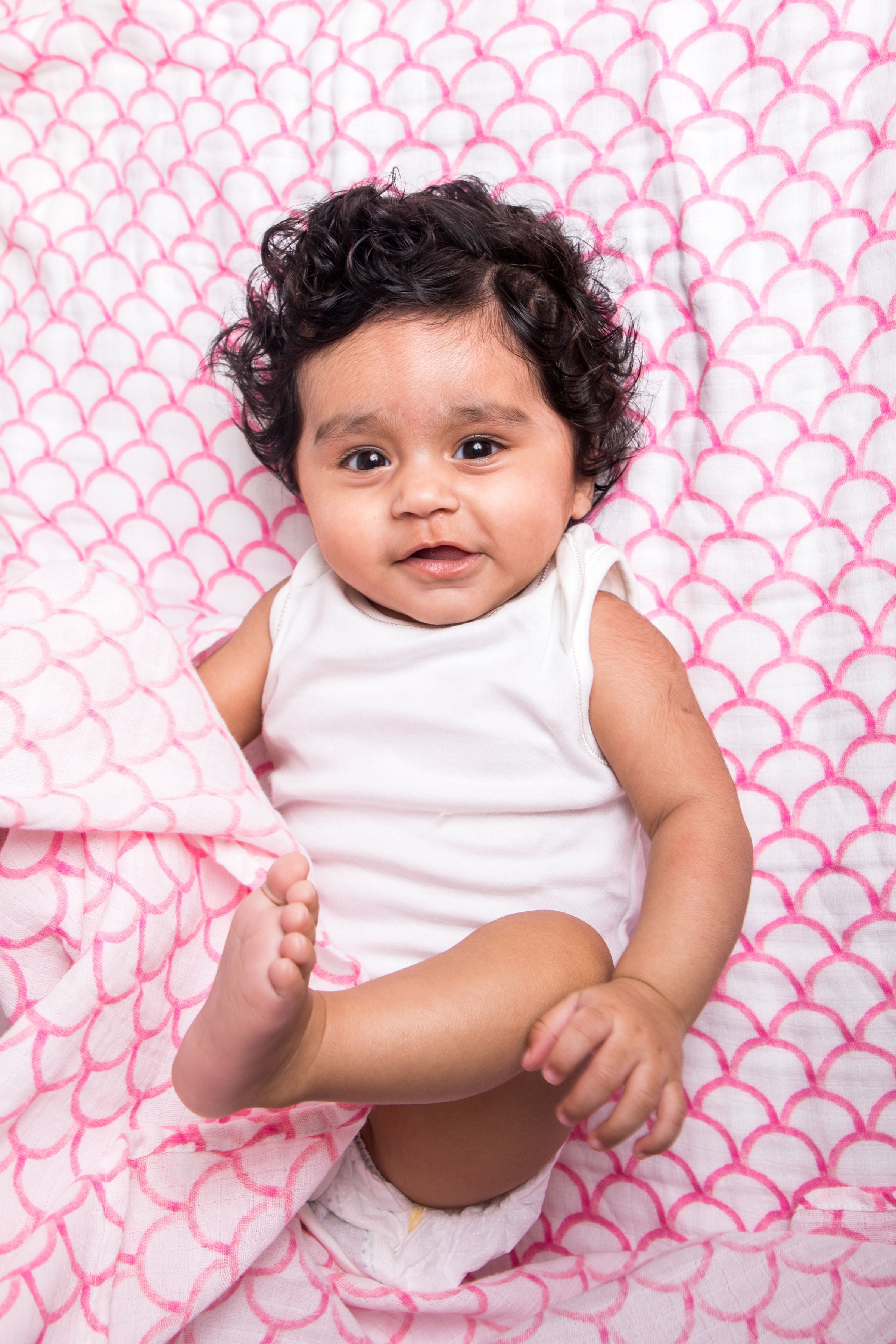 Pink Rainbow Organic Breathable Cotton Baby Swaddle