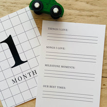 Checkered Baby Milestone Card Set