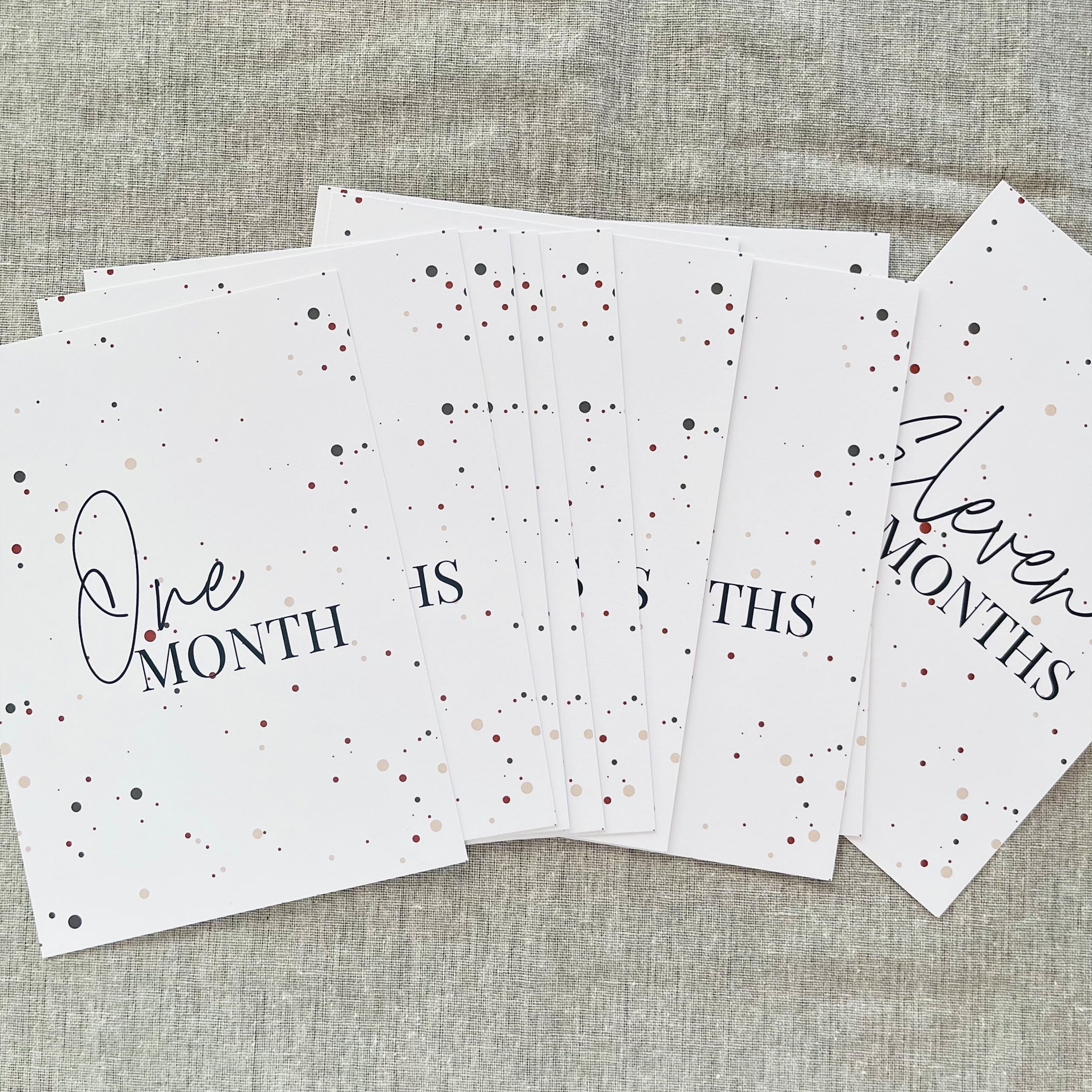 Speckled Unisex Monthly Milestone Cards