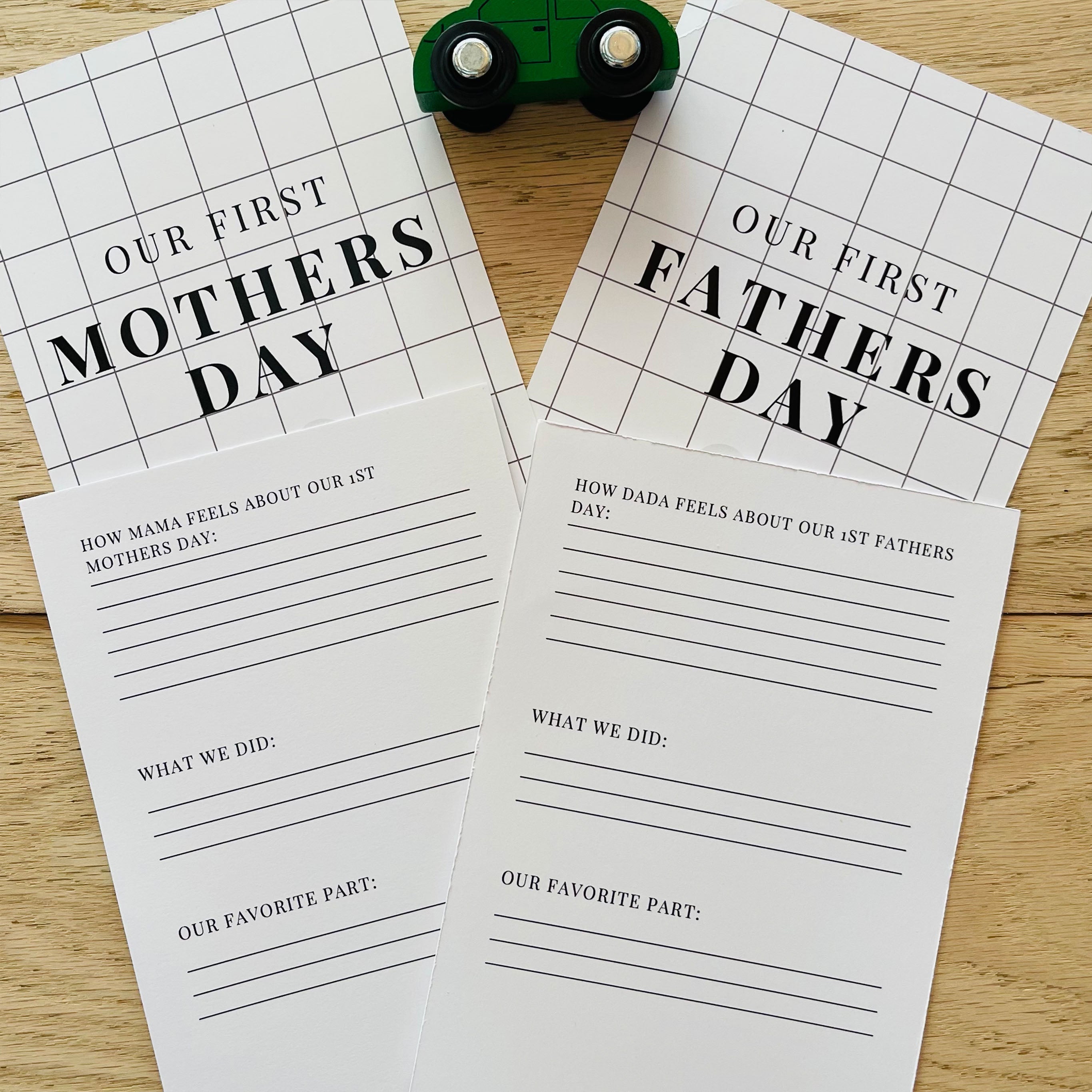 Checkered Baby Milestone Card Set