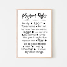Playroom Rules Sign