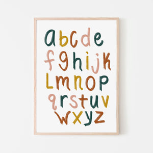 Retro Girls Alphabet Print