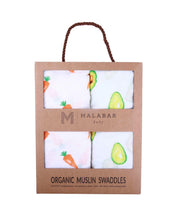 Organic Breathable First Foods Baby Swaddle Set