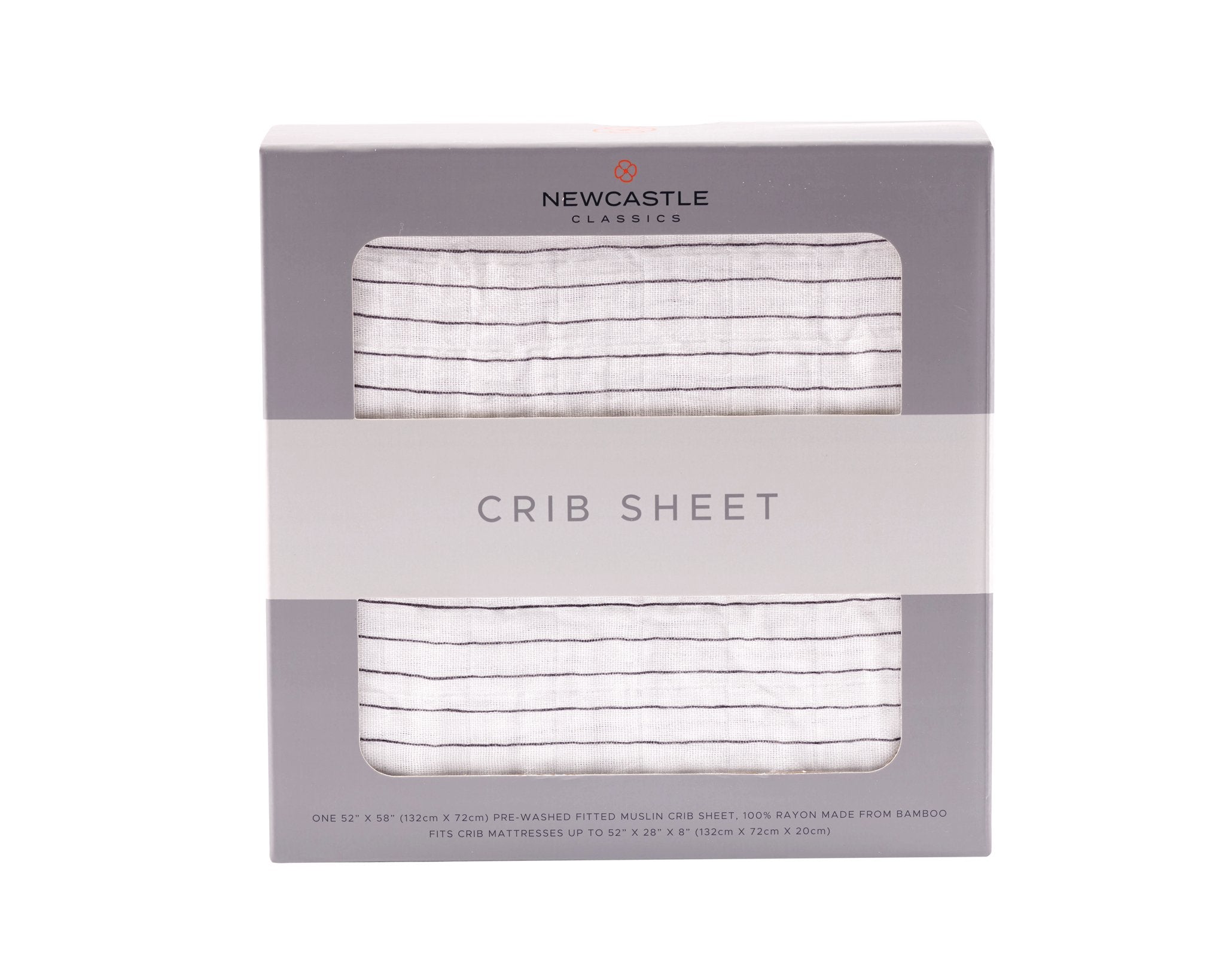 Pencil Stripe Bamboo Muslin Crib Sheet