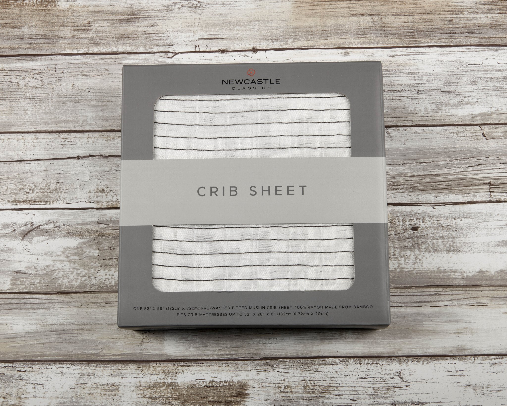 Pencil Stripe Bamboo Muslin Crib Sheet