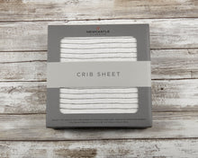 Pencil Stripe Bamboo Muslin Crib Sheet