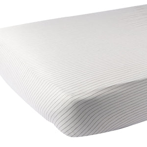 Pencil Stripe Bamboo Muslin Crib Sheet