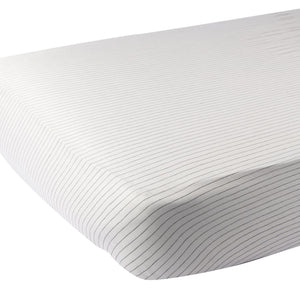 Pencil Stripe Bamboo Muslin Crib Sheet