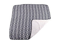 Morrocan Blue And Traveler Dot Cotton Muslin Newcastle Blanket