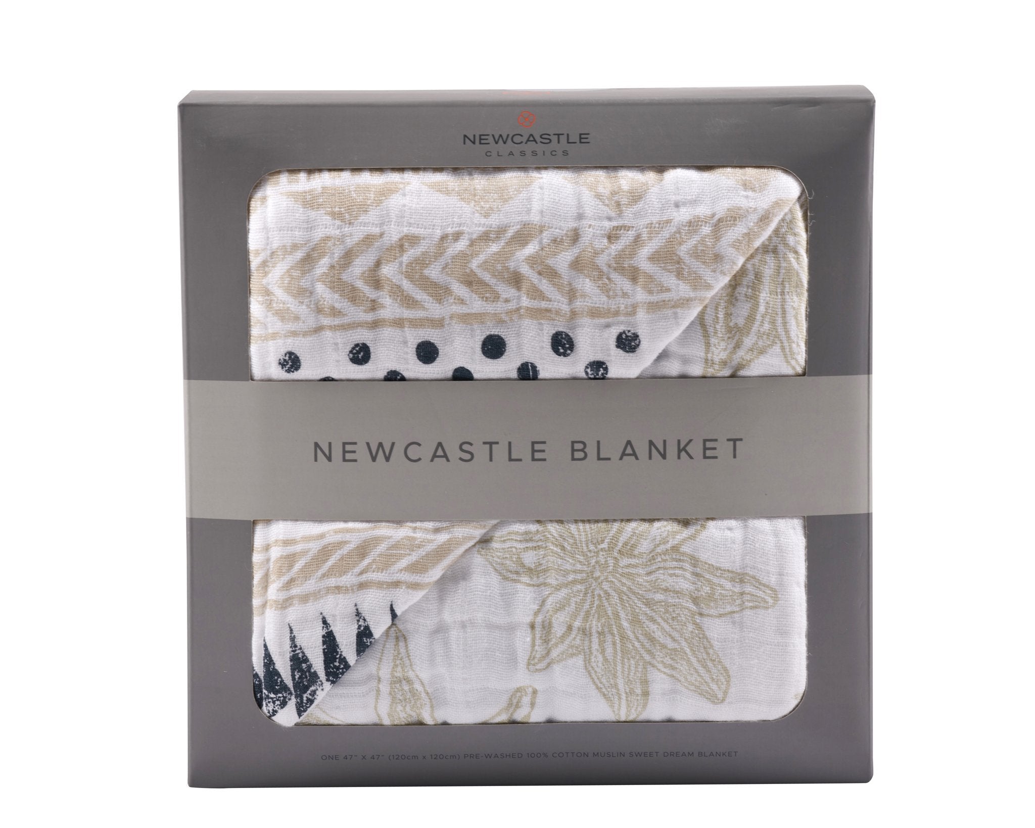 Pyramid Print And Star Anise Cotton Muslin Newcastle Blanket