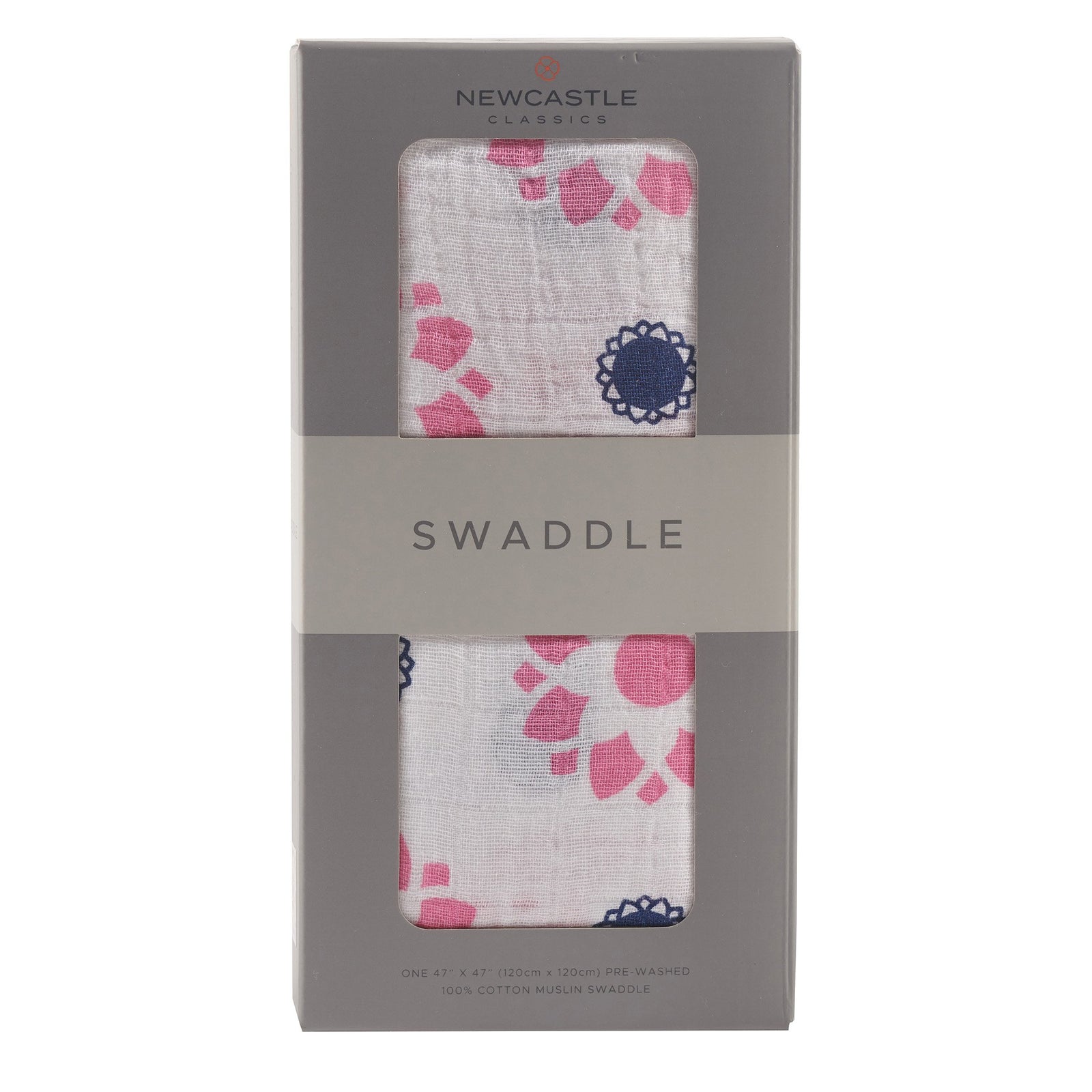 Primrose Indigo Cotton Muslin Swaddle