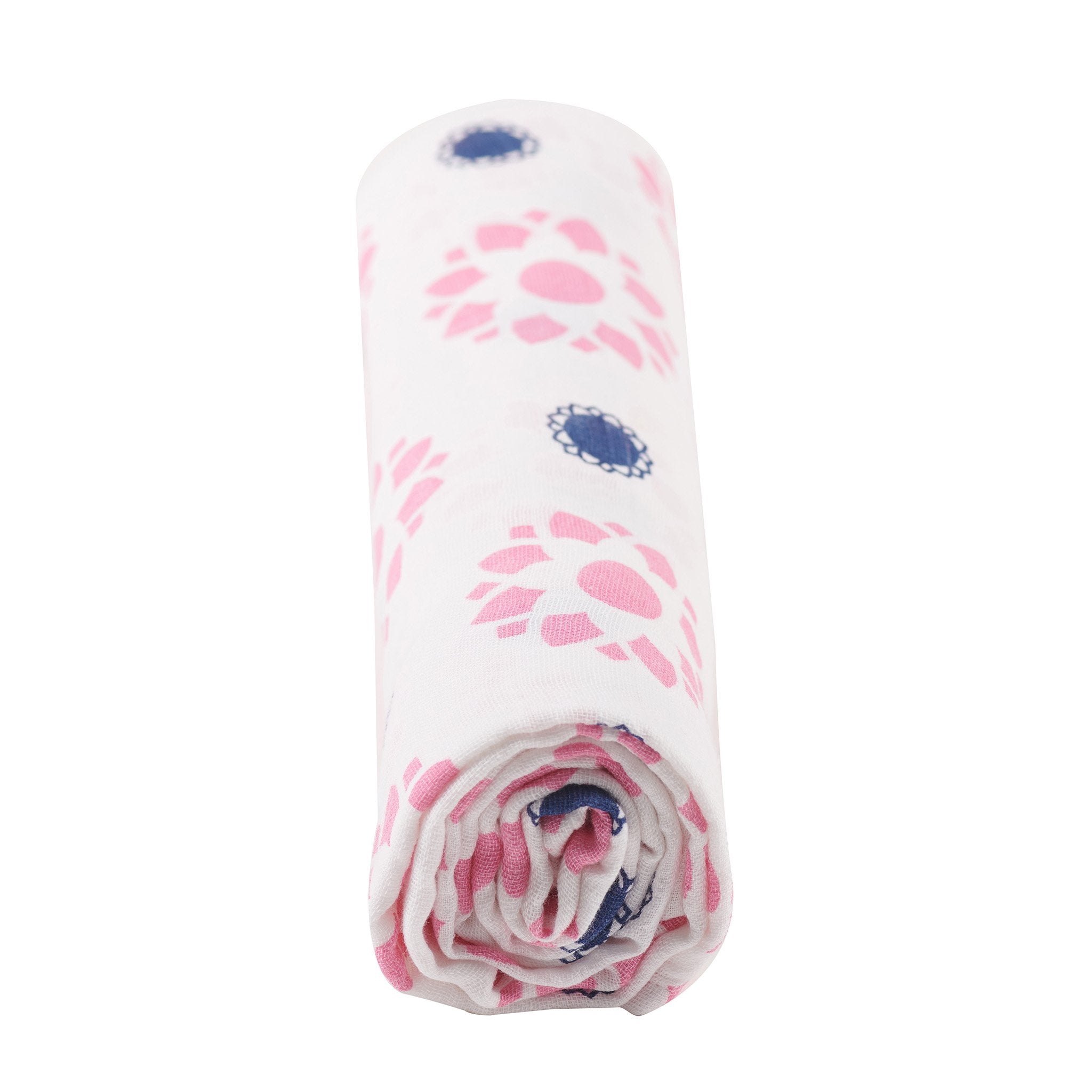 Primrose Indigo Cotton Muslin Swaddle