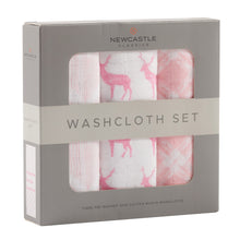Pop of Pink Cotton Washcloth Set 3PK