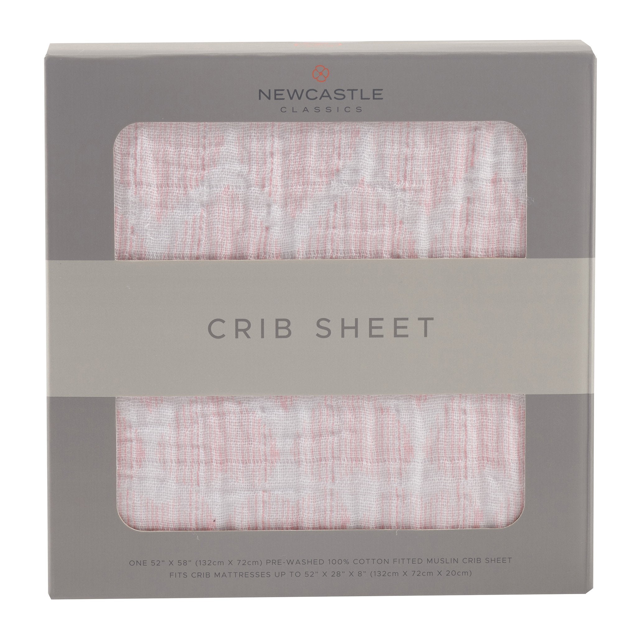 Matchstick Hearts Cotton Muslin Crib Sheet