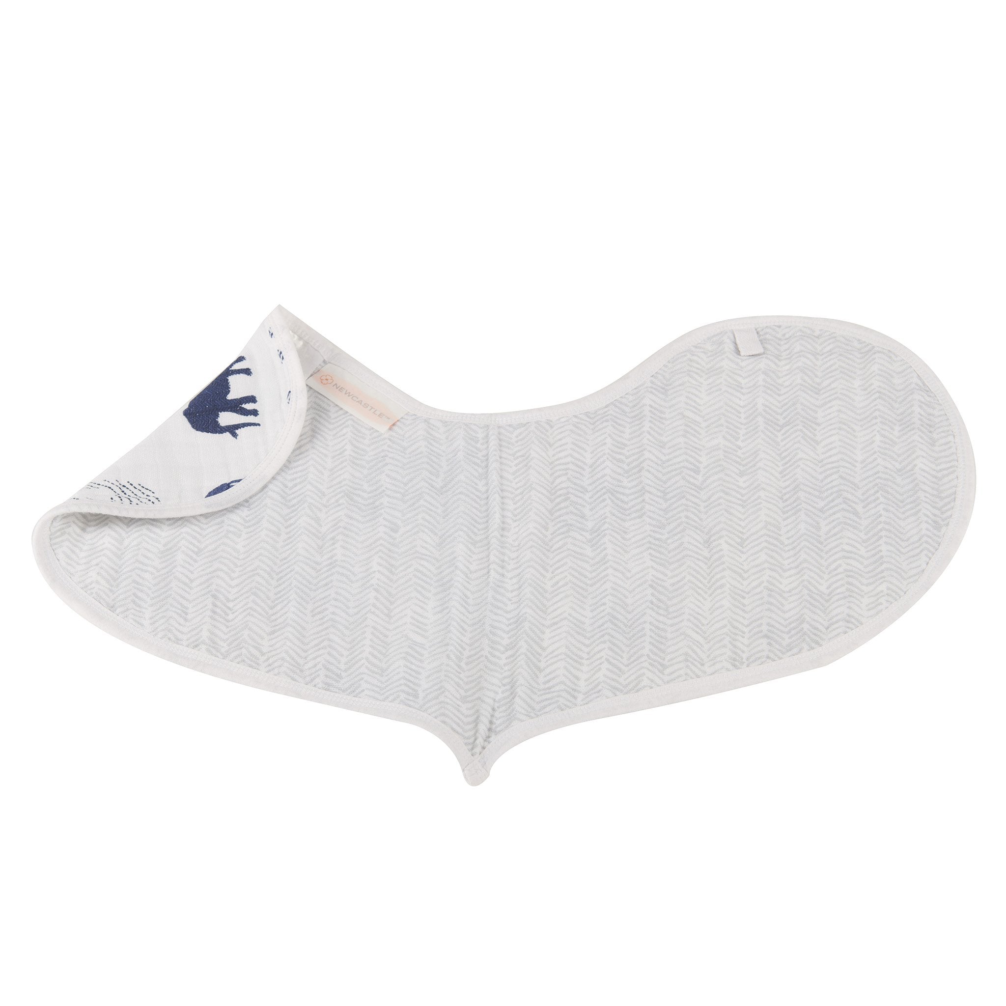 In The Wild Elephant Cotton Heart Bibs 2PK