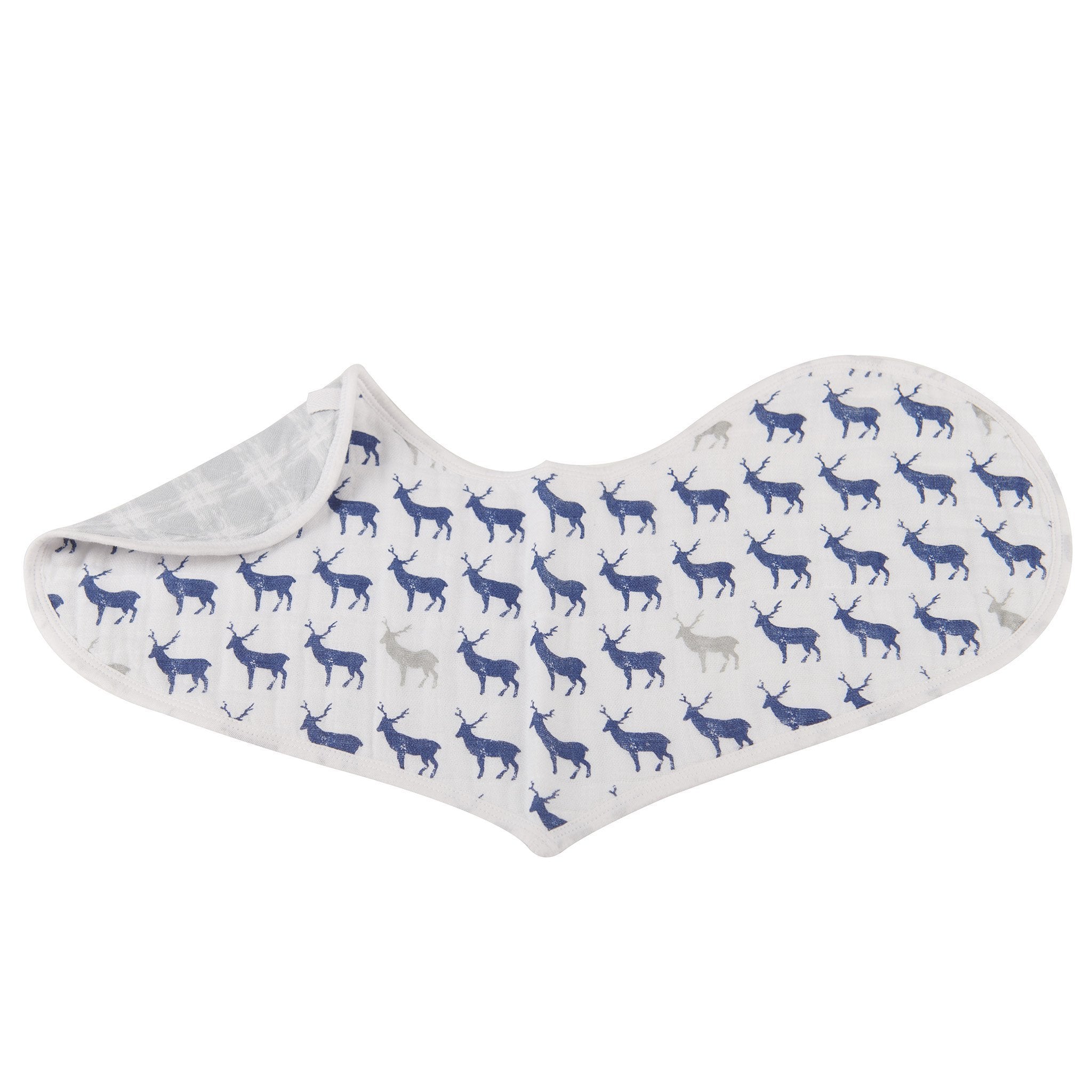 In The Wild Elephant Cotton Heart Bibs 2PK