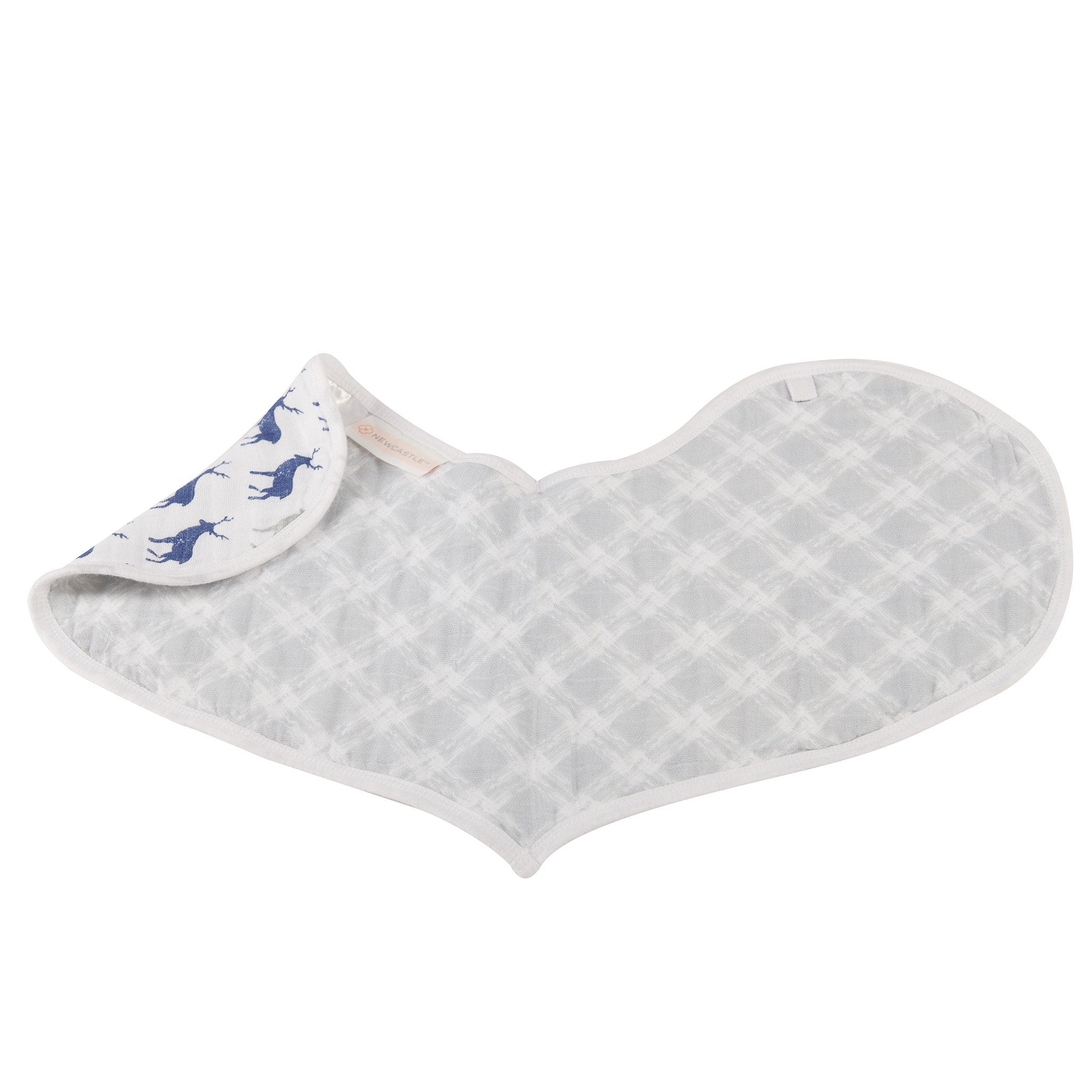 In The Wild Elephant Cotton Heart Bibs 2PK