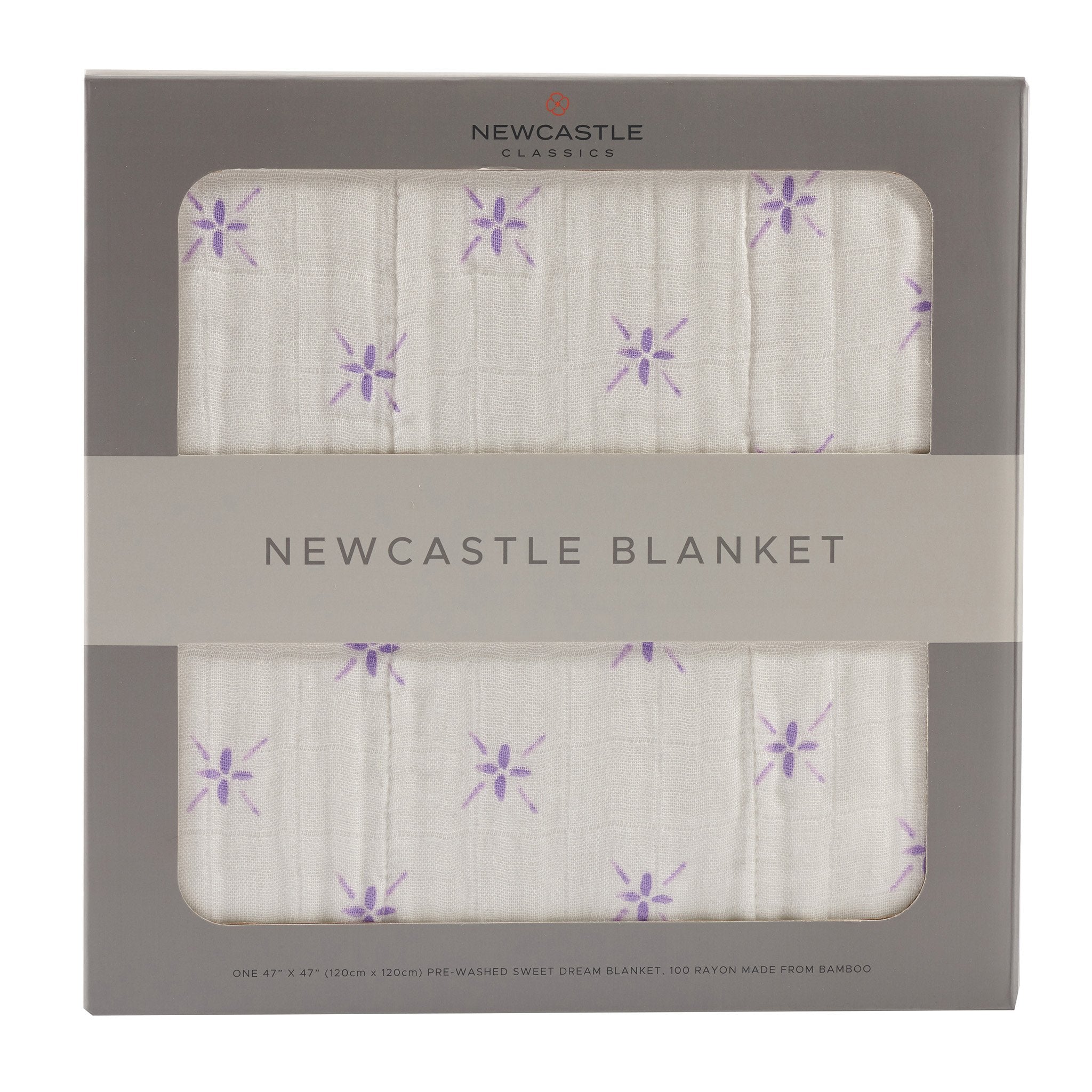 Watercolor Star and White Bamboo Muslin Newcastle Blanket