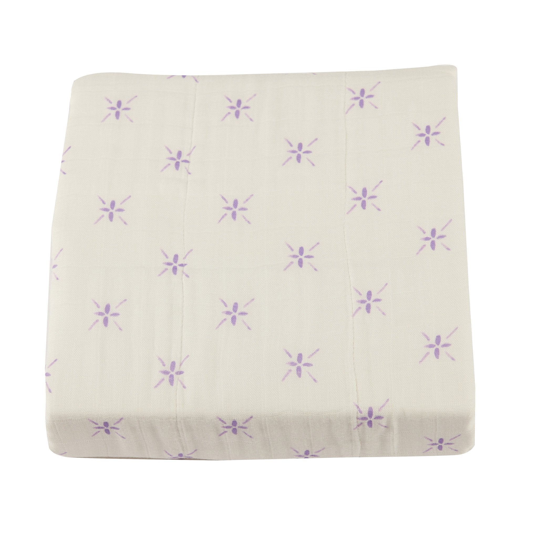 Watercolor Star and White Bamboo Muslin Newcastle Blanket