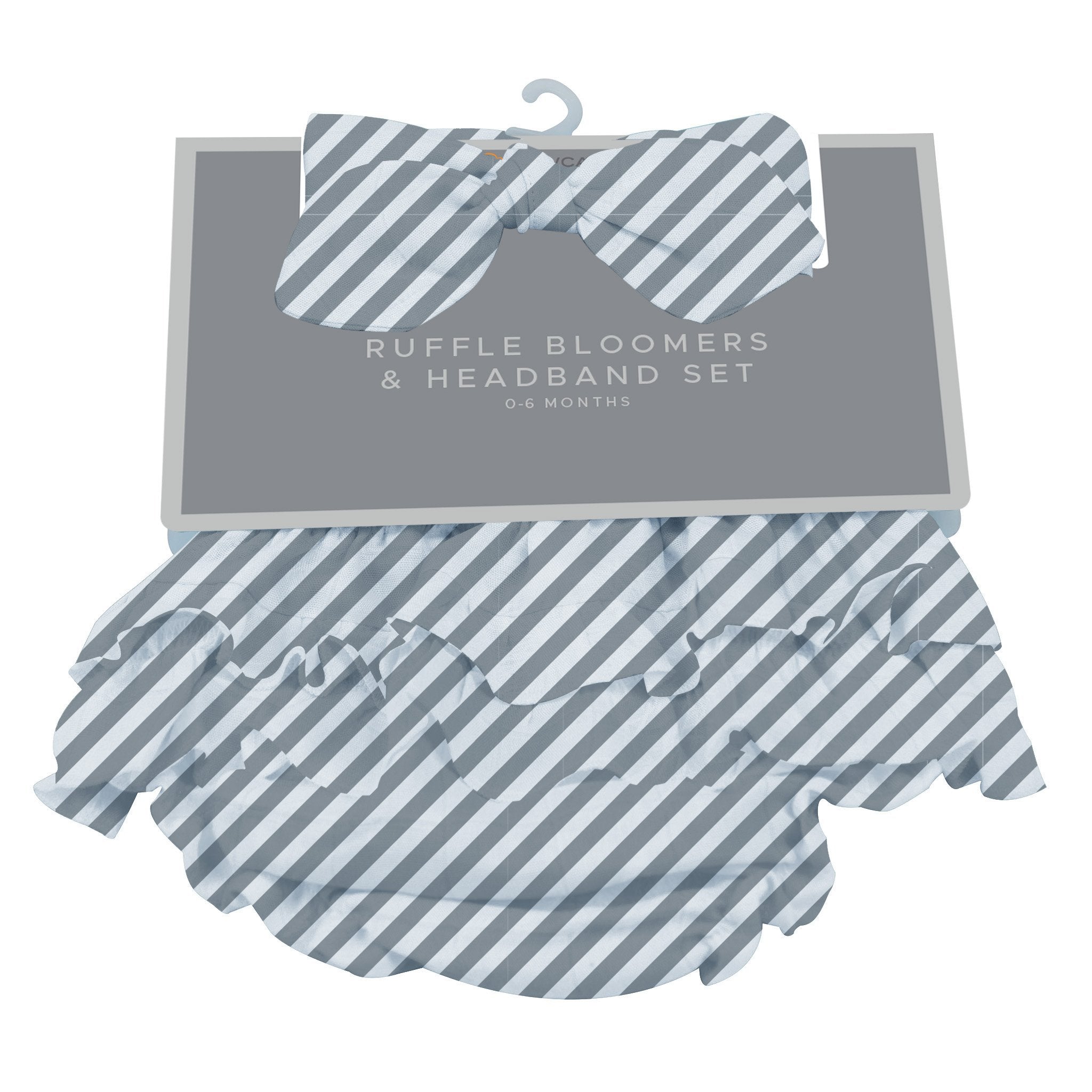 Finley Stripe Bamboo Bloomer Headband Set for Infants & Up