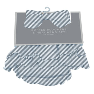 Finley Stripe Bamboo Bloomer Headband Set for Infants & Up