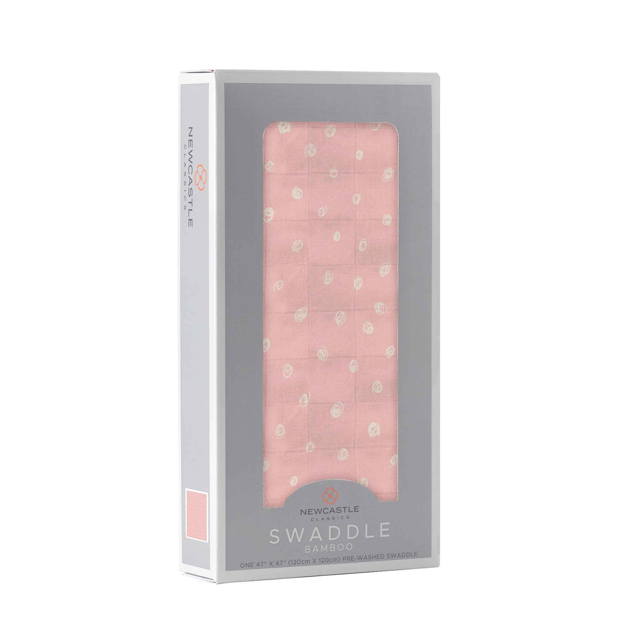 Pink Pearl Polka Dot Bamboo Muslin Baby Swaddle
