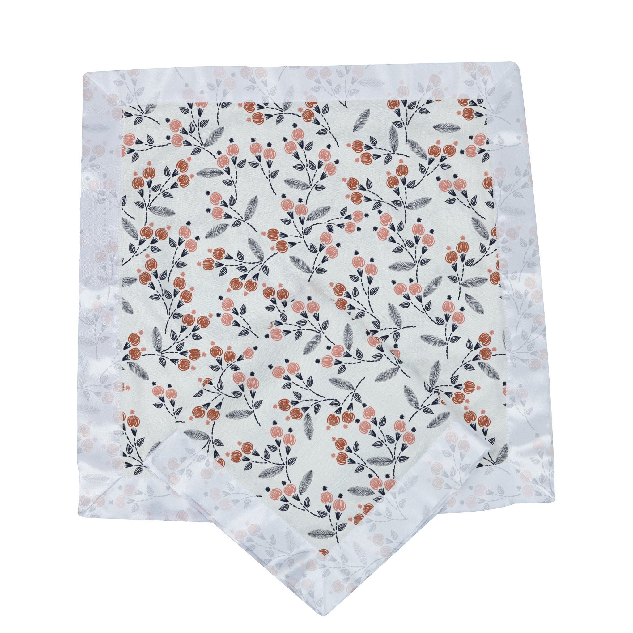 Dahlia Floral Bamboo Muslin Cute Security Baby Blankie