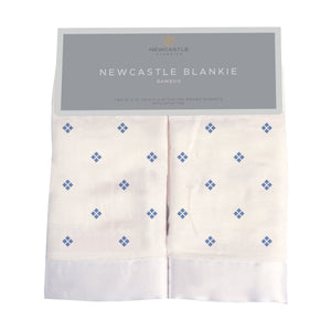 Periwinkle Diamond Polka Dot Bamboo Newcastle Blankie