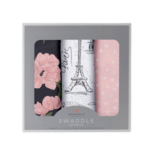 London, Paris, New York Bamboo Muslin Baby Swaddle 3 Pack