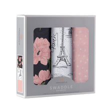 London, Paris, New York Bamboo Muslin Baby Swaddle 3 Pack