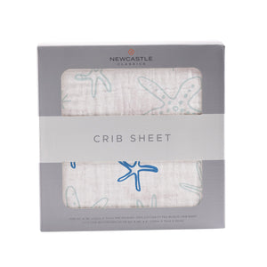 Starfish Cotton Muslin Crib Sheet