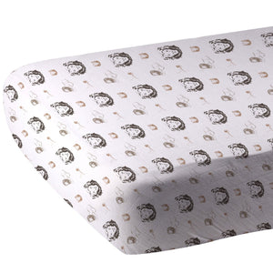 Hear Me Roar Lion Bamboo Muslin Crib Sheet