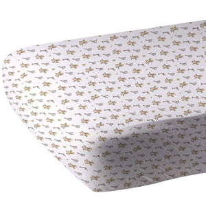 Hungry Giraffe Bamboo Muslin Crib Sheet