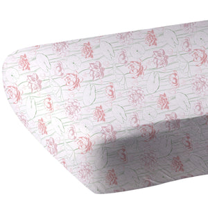 Water Lily Bamboo Muslin Crib Sheet