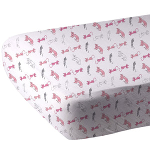 Playful Kitty Bamboo Muslin Crib Sheet