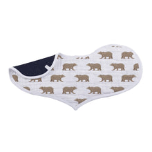 Goodnight Bear Bamboo Heart Bib 2PK