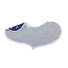 Blooms Floral Bamboo Muslin Fabric Heart Bib 2PK