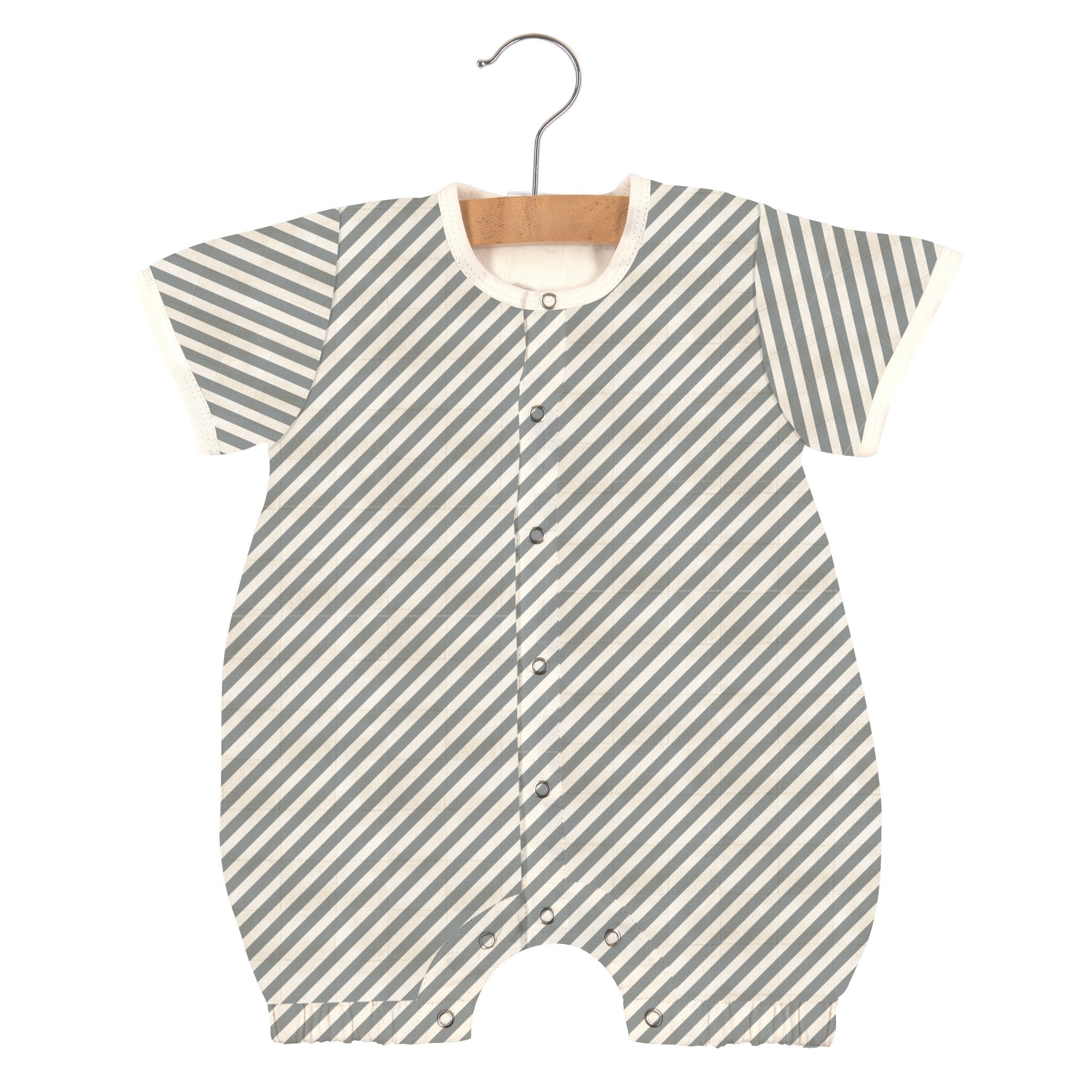 Finley Stripe Bamboo Muslin Newcastle Silhouette Mini Romper