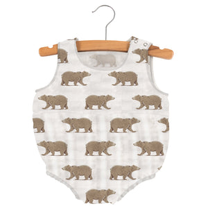 Goodnight Bear Bamboo Newcastle Mini Bubble with Snaps Bottom